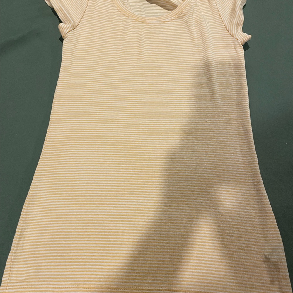 The Limited Yellow and White Striped Tee